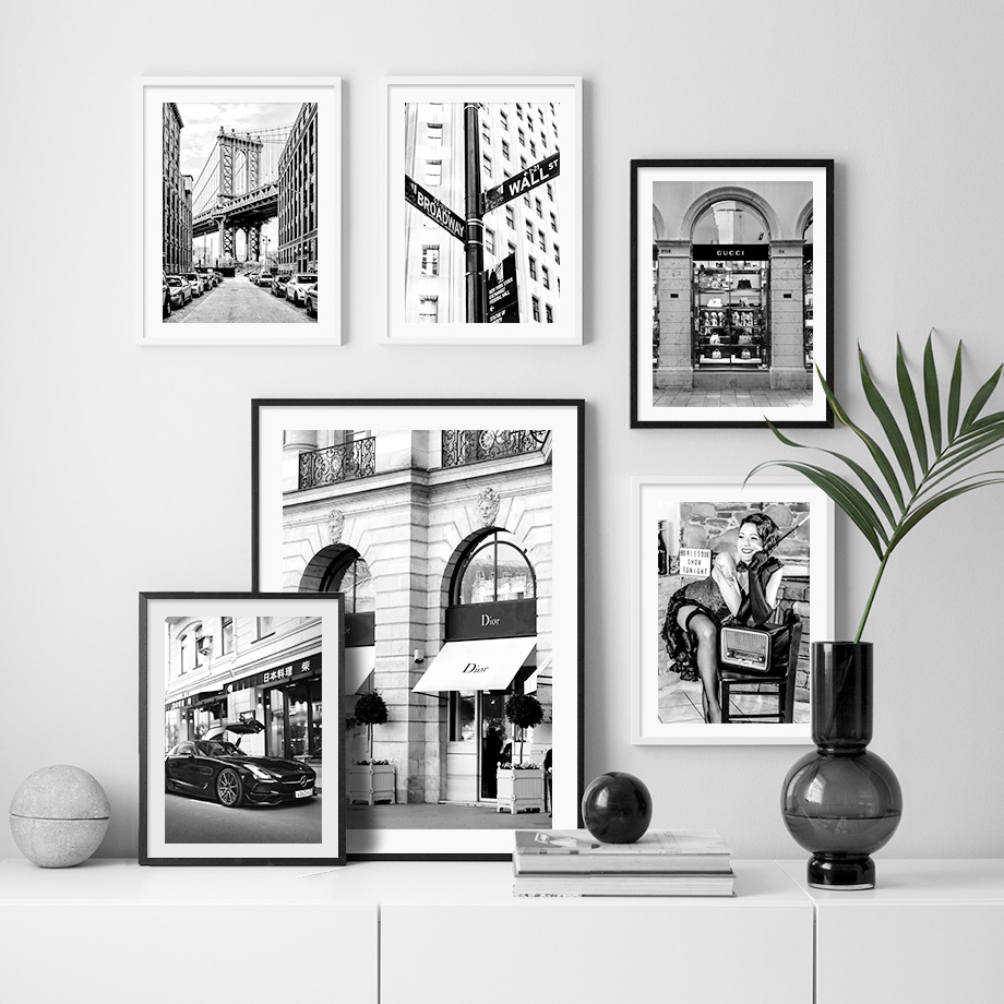 Street Fashion Paris - Affiches et impressions nordiques noir et