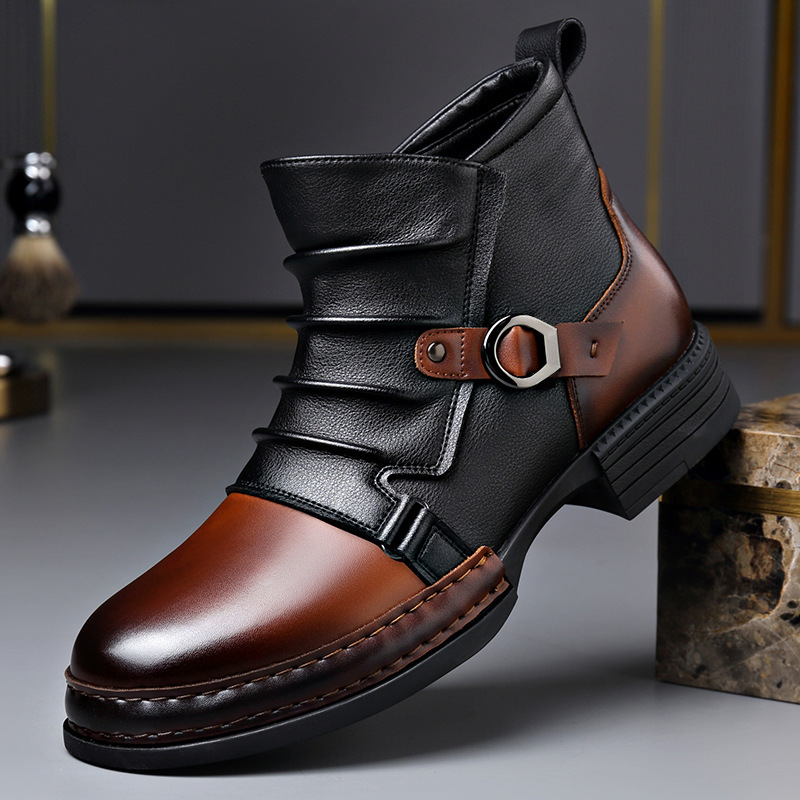 Street Fashion Designer - Bottes de moto rétro pour homme,
