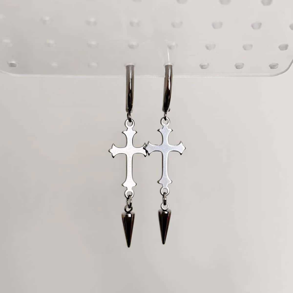 Street Fashion Taiwan - Boucles d'oreilles gothiques foncées pour danse