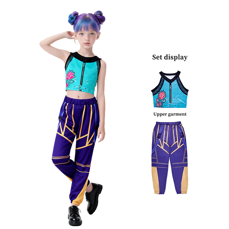Street Fashion Dance - Costume d'Halloween pour fille, ensemble de