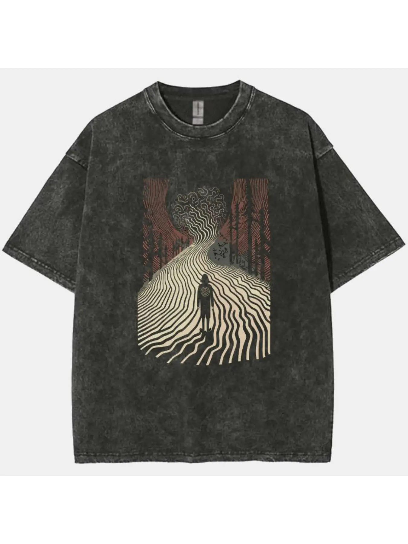 Longline Tee Oversized - T-shirts vintage noirs pour hommes et