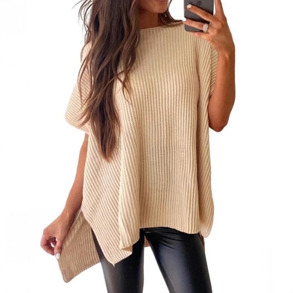 Longline Tee Oversized - T-shirt à manches courtes pour femme,