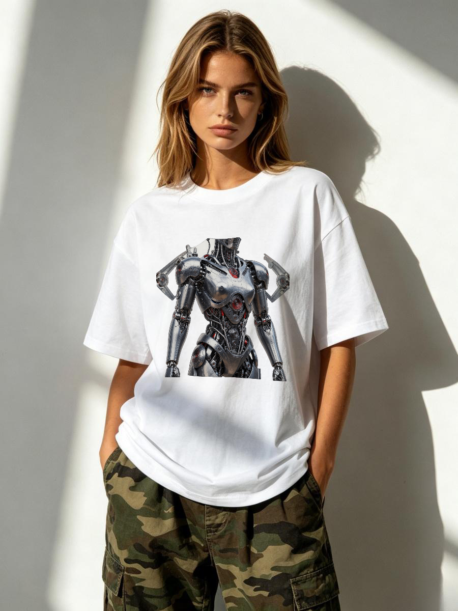 Longline Tee Oversized - T-shirts femme oversize longs style streetwear