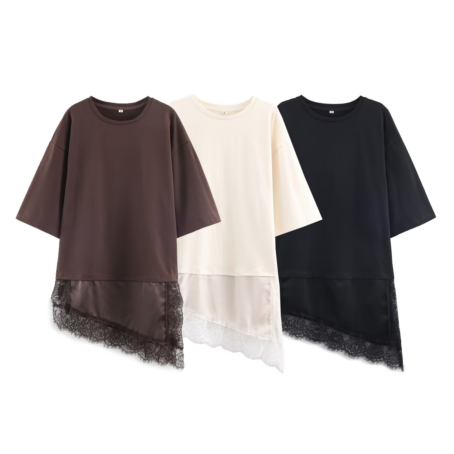 Longline Tee Oversized - T-shirt long oversize à col rond