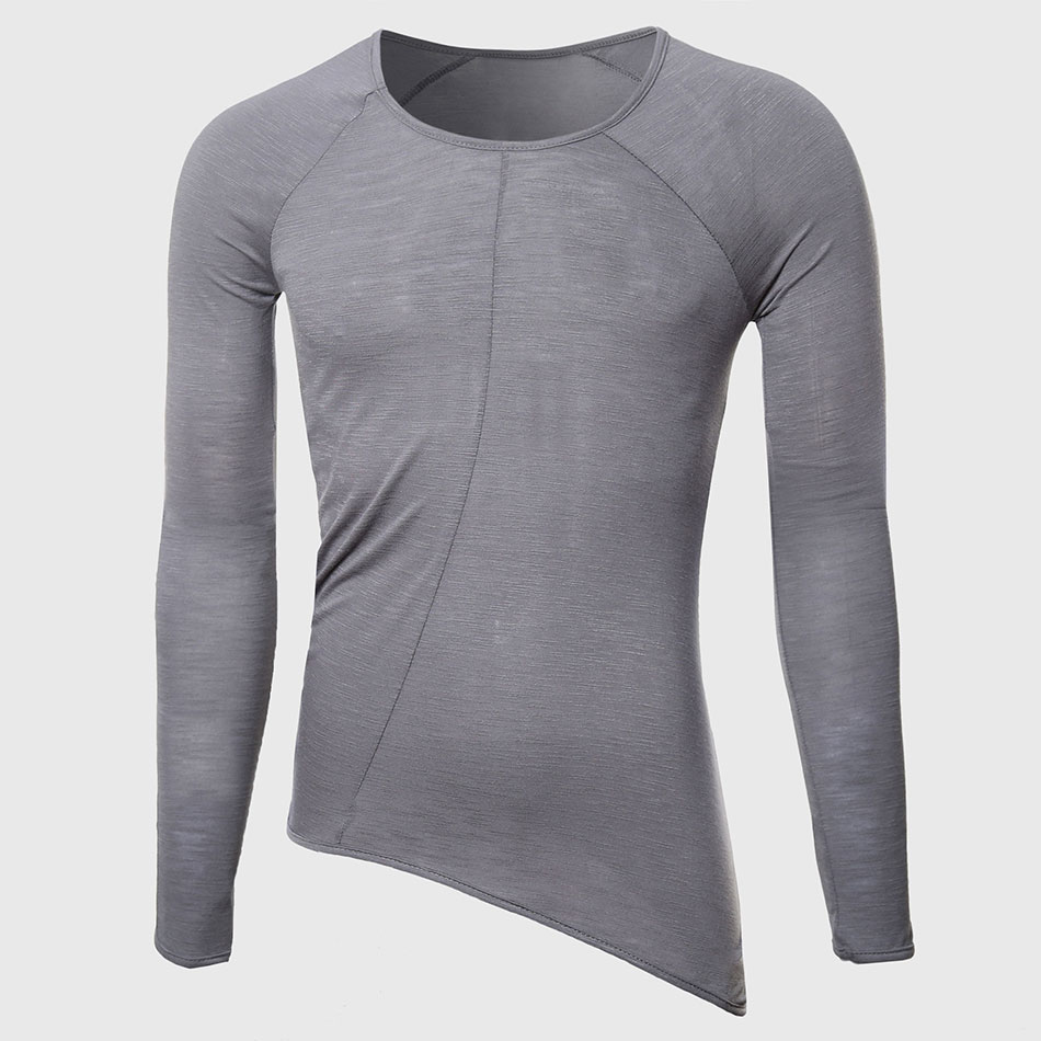 Longline Tee Oversized - T-shirt à col rond pour hommes,