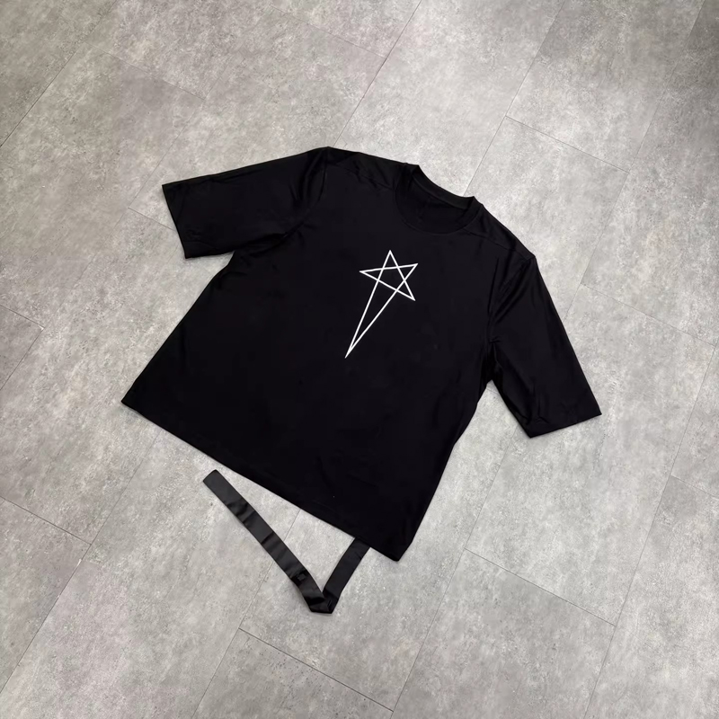 Longline Tee Oversized - T-shirt Oversize Noir Style RO Imprimé