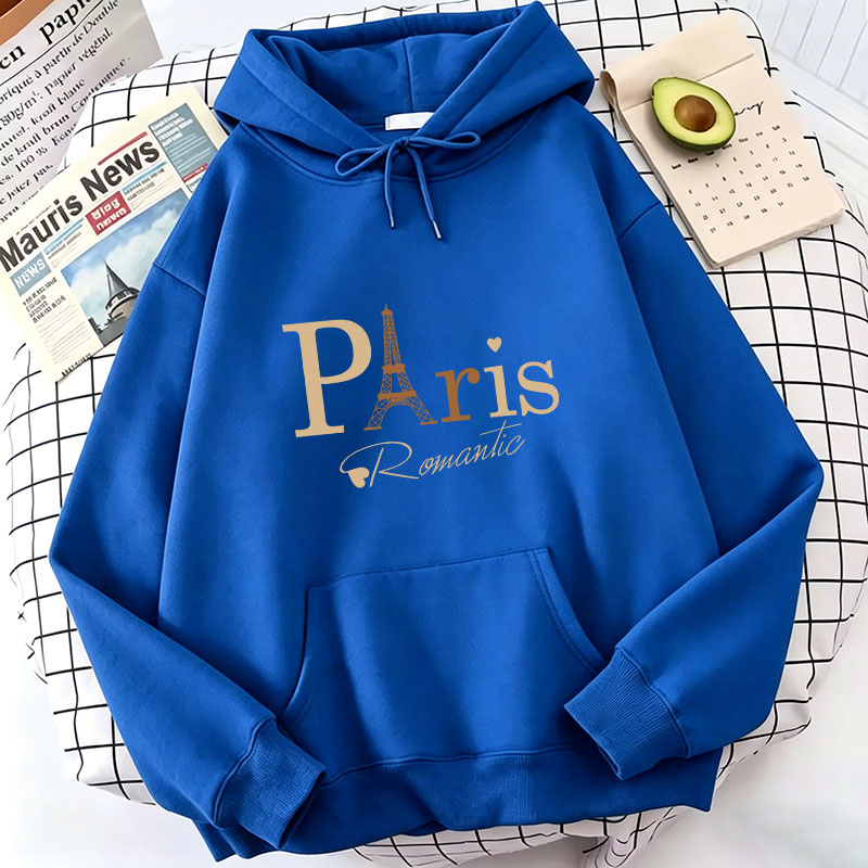 Street Fashion Paris - Sweat-shirts à capuche décontractés pour femmes,