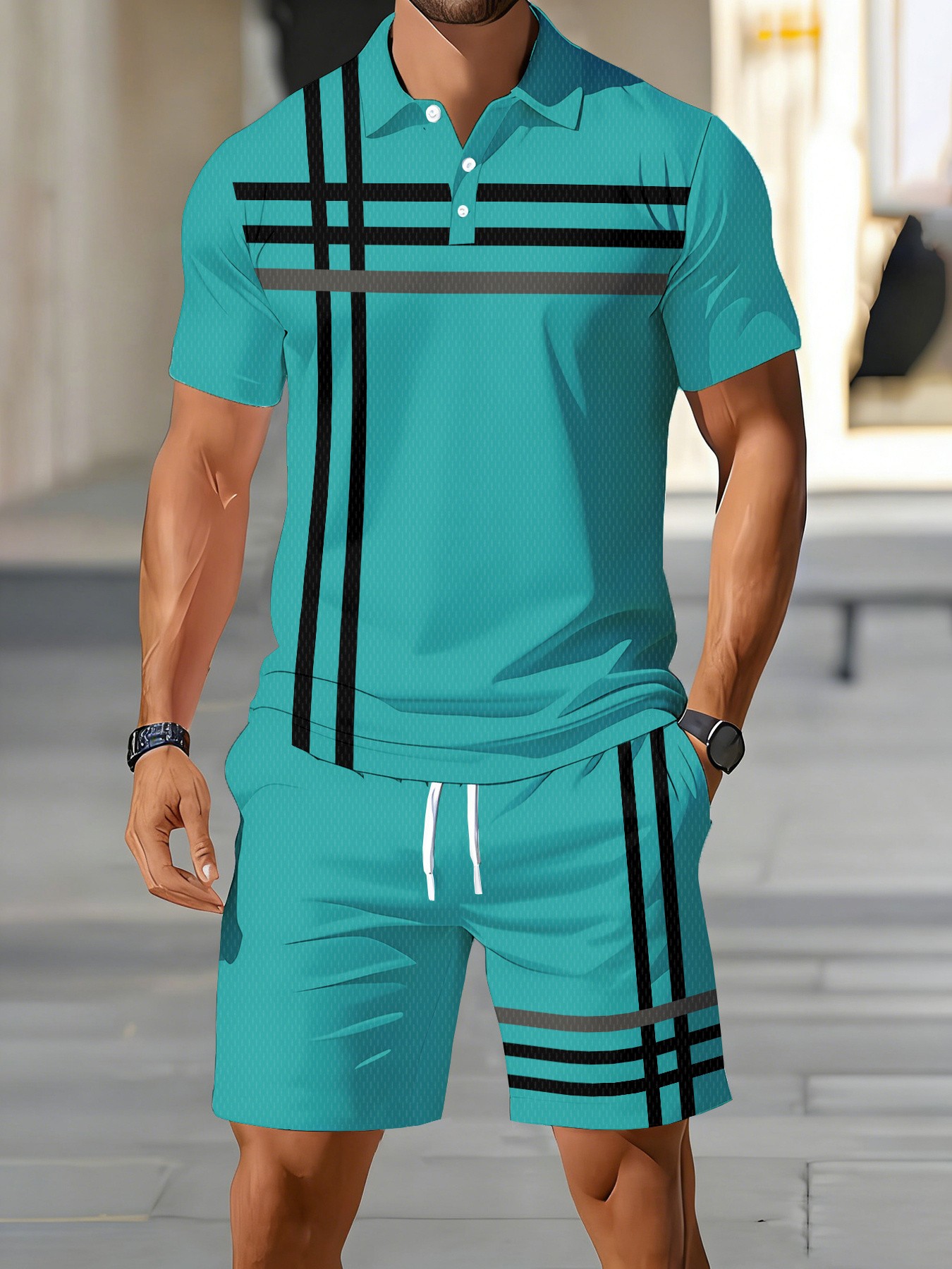 Street Fashion American - Ensemble de polos pour hommes américains