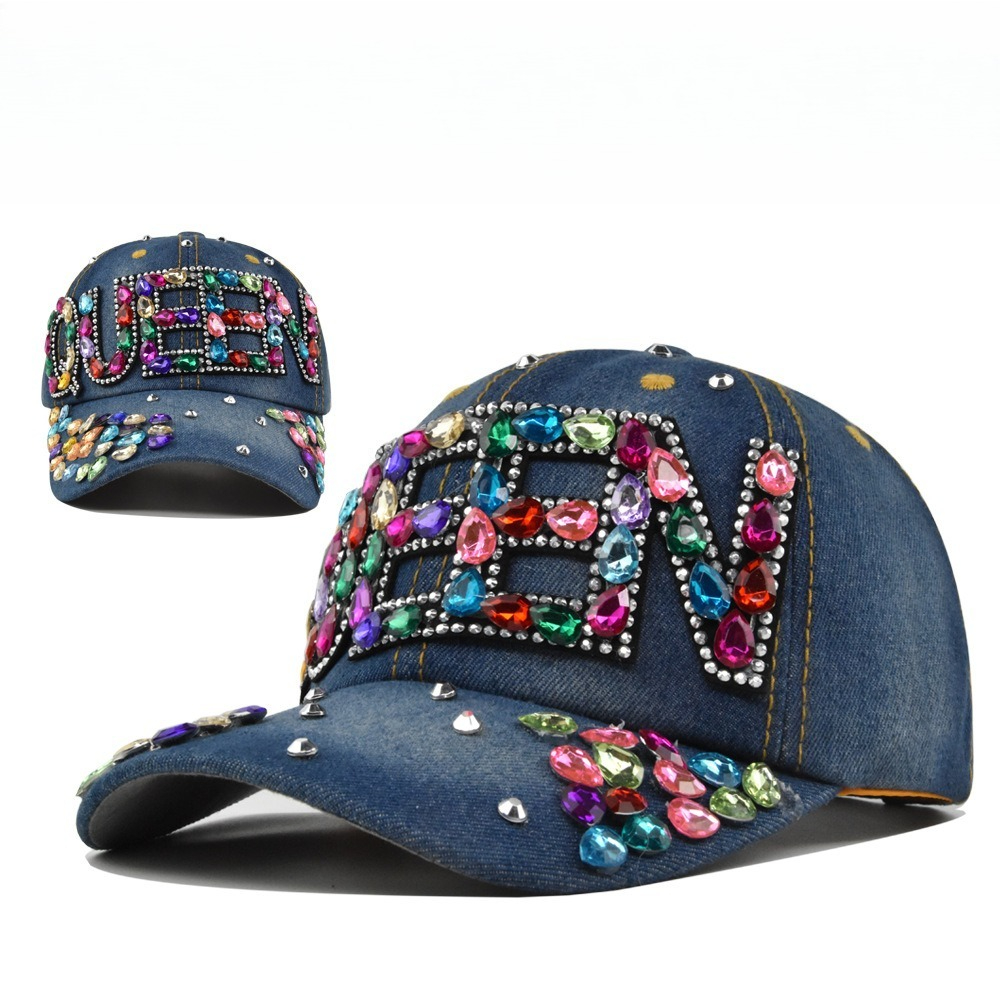 Queen Street Fashion - Casquette de Baseball en Denim avec