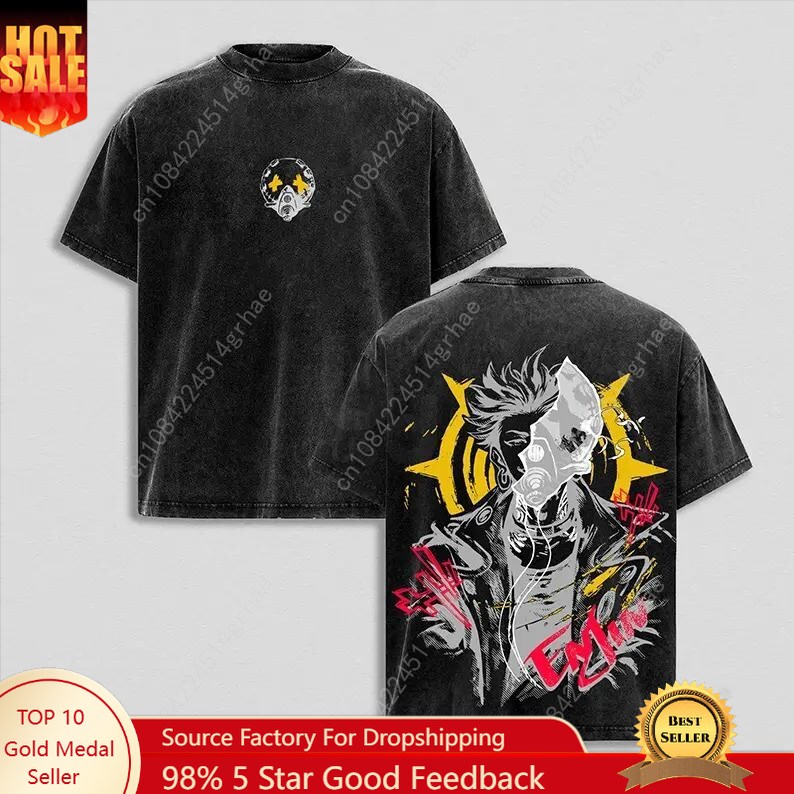 Street Fashion Anime - T-shirt vintage Gachiakuta Anime délavé, T-shirt
