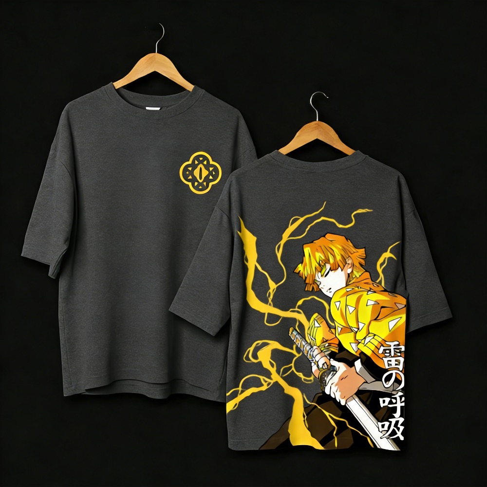 Street Fashion Anime - T-shirt imprimé Demon Slayer Anime pour