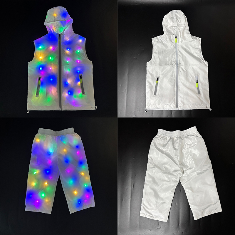 Street Fashion Jacket Men - Gilet lumineux veste Costumes Hip Hop