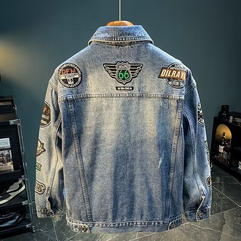 Hommes haute rue broderie Patc - Street Fashion Jacket Men avis et prix