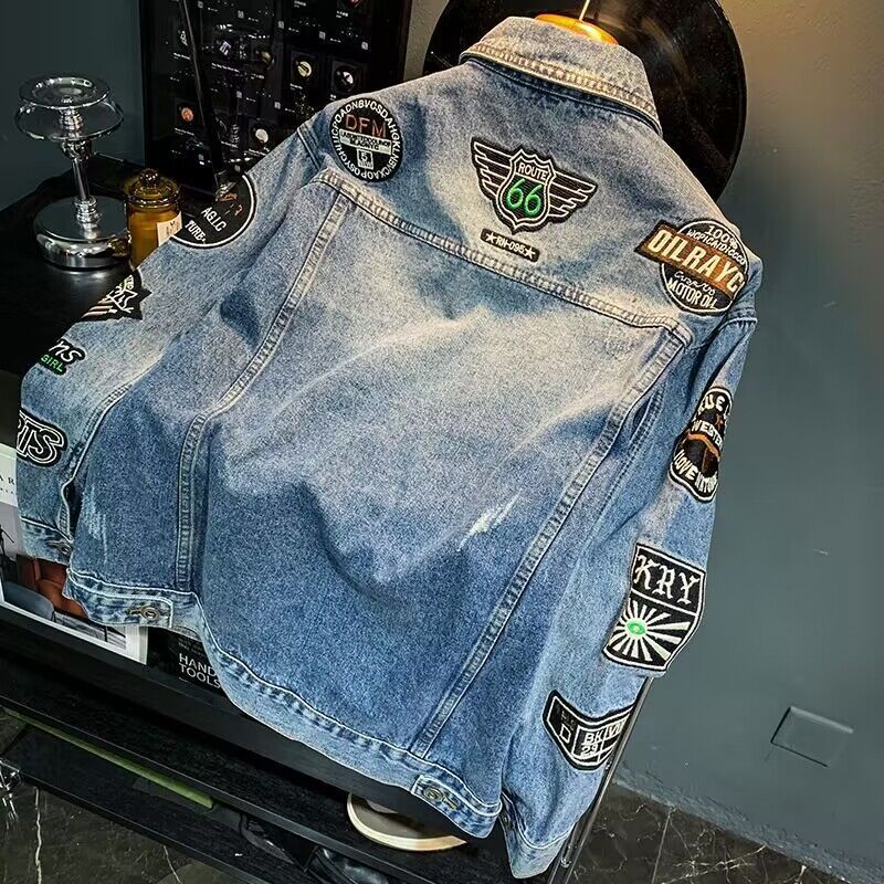 Hommes haute rue broderie Patc - Street Fashion Jacket Men avis et prix