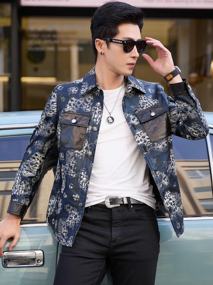 Veste de luxe en cuir véritabl - Street Fashion Jacket Men avis et prix