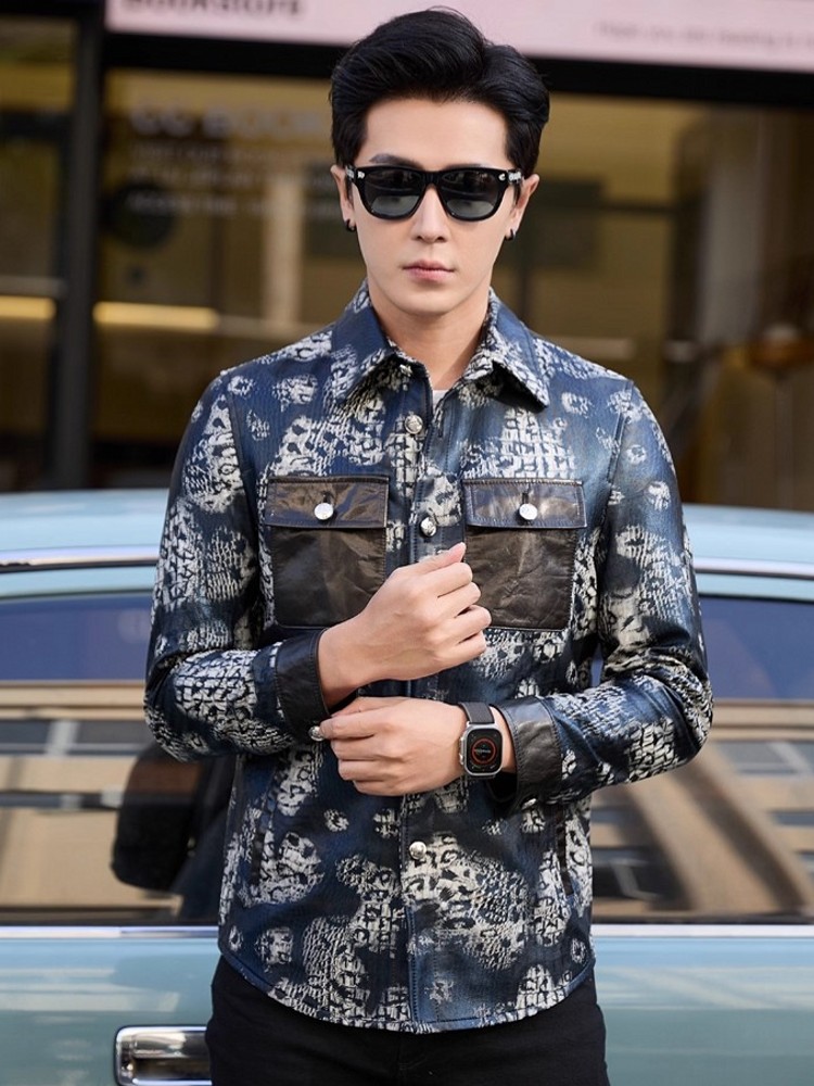 Veste de luxe en cuir véritabl - Street Fashion Jacket Men avis et prix