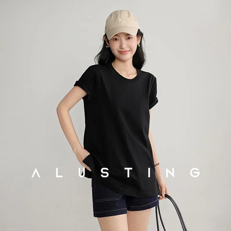 T-shirt d'été pour femme, col  - Longline Tee Oversized avis et prix