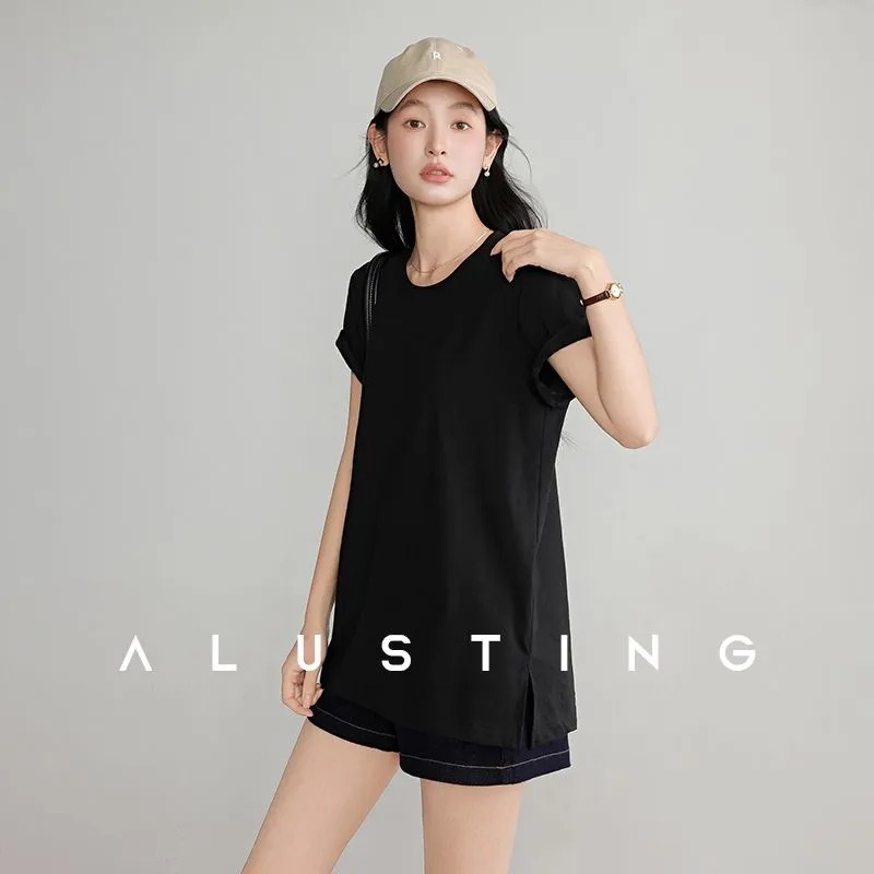 T-shirt d'été pour femme, col  - Longline Tee Oversized avis et prix