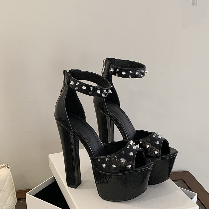 Sandales à plateforme avec riv - Street Fashion Designer avis et prix