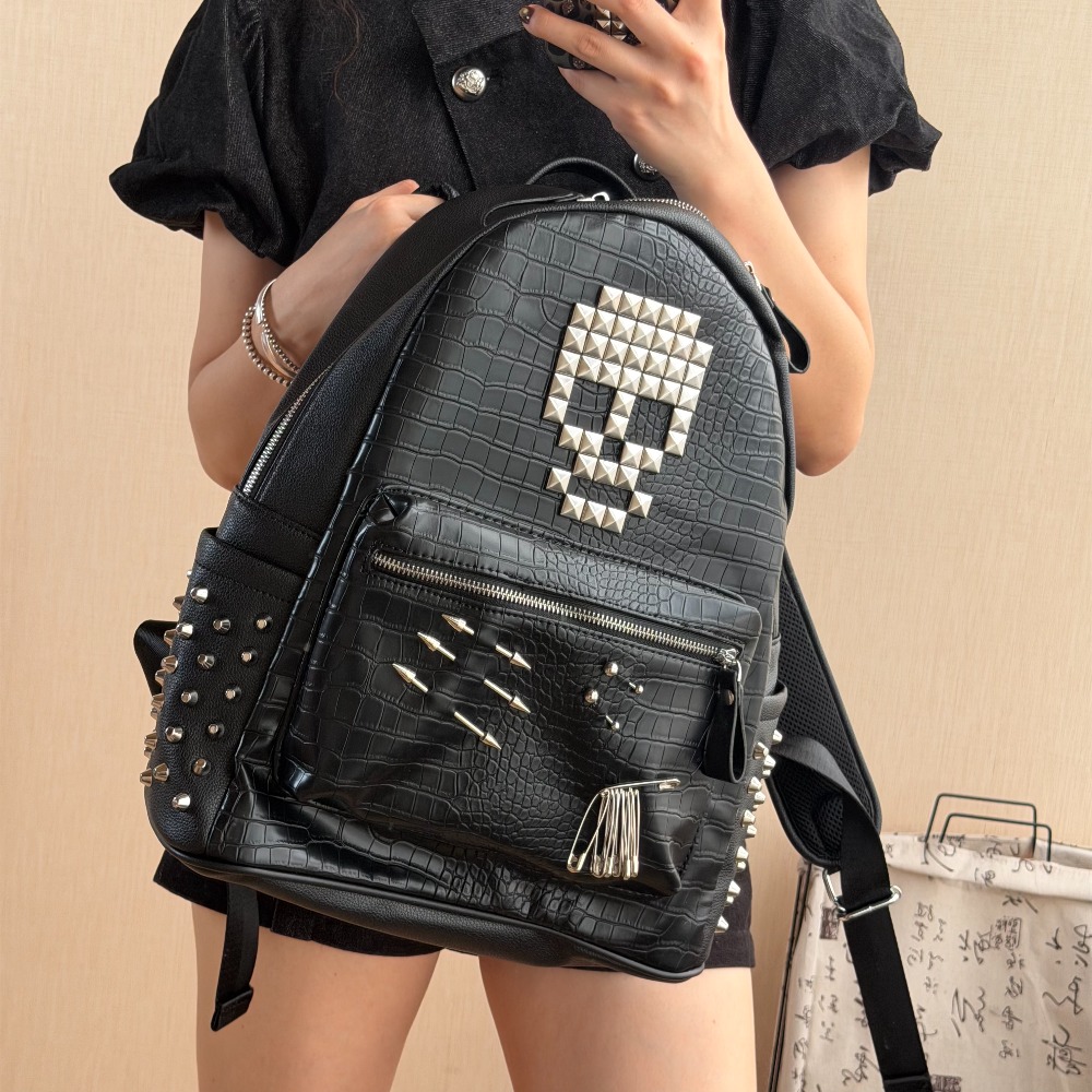 Sac à dos original noir à moti - Street Fashion Types avis et prix