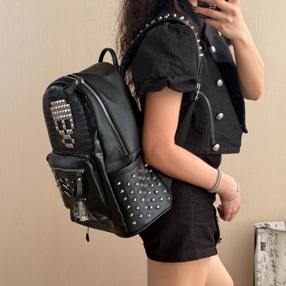 Sac à dos original noir à moti - Street Fashion Types avis et prix