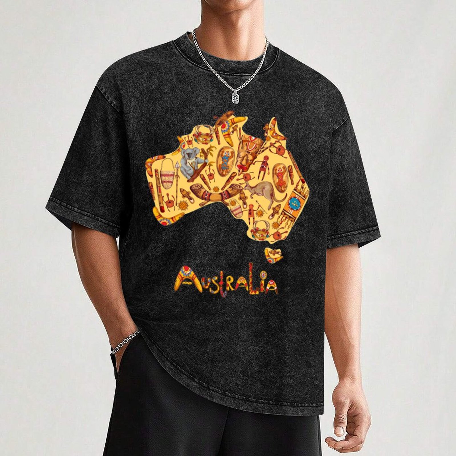 T-shirt décontracté à la mode  - Street Fashion Australia avis et prix