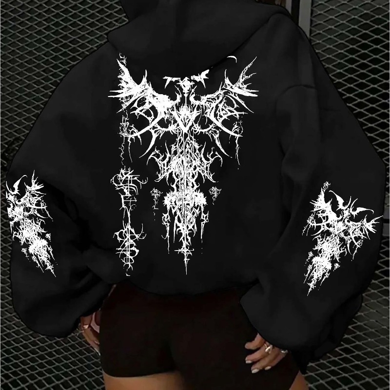 Sweat à capuche gothique améri - Graphic Hoodie Streetwear avis et prix