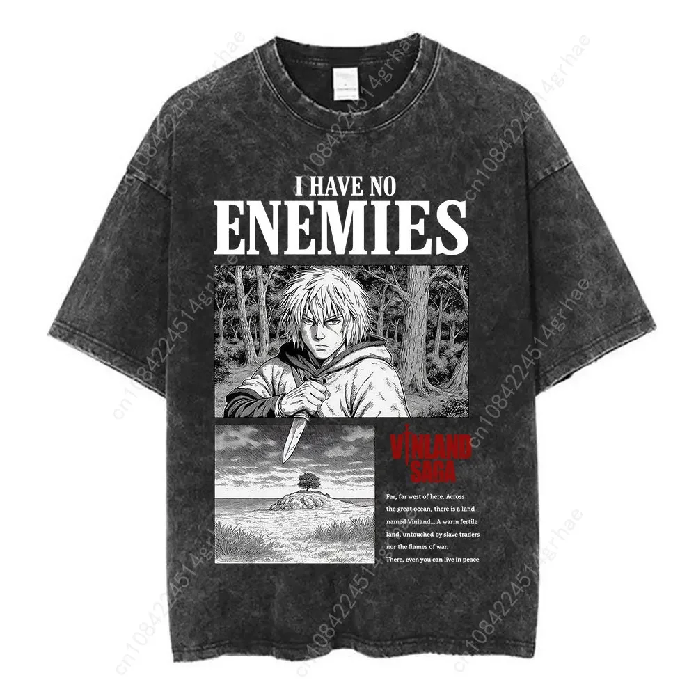 T-shirt Vintage Lavé Anime Vin - Street Fashion Anime avis et prix