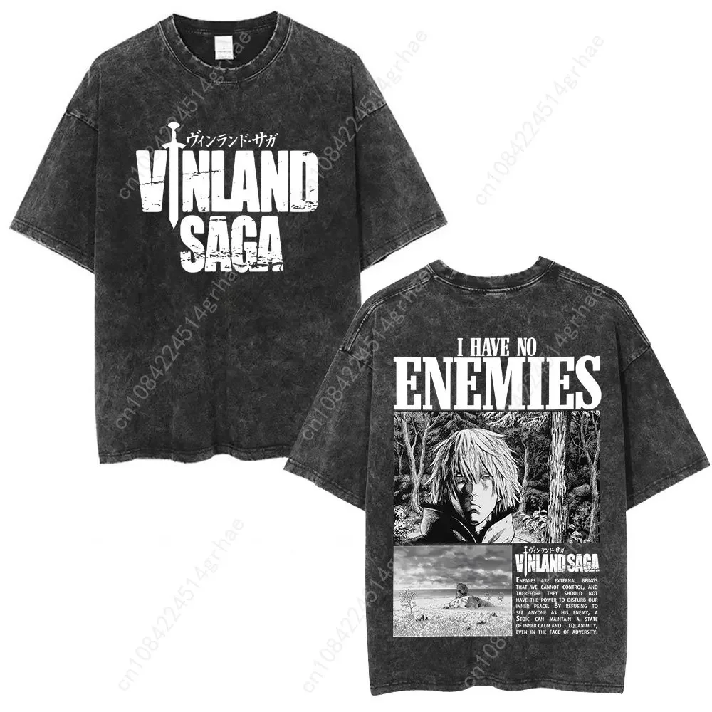T-shirt Vintage Lavé Anime Vin - Street Fashion Anime avis et prix