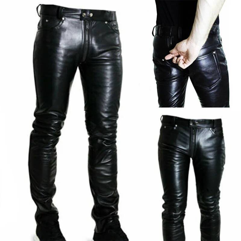 Pantalon en cuir décontracté p - Queen Street Fashion avis et prix
