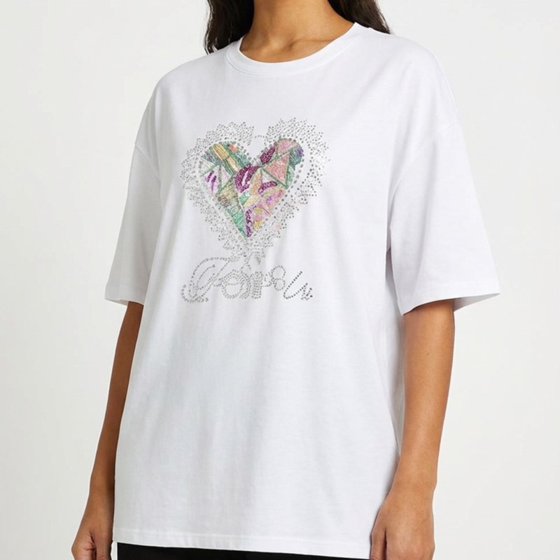 T-shirt oversize en coton blan - Longline Tee Oversized avis et prix