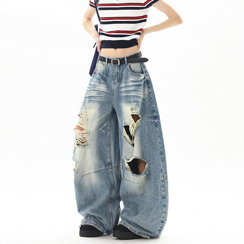Jean déchiré style streetwear  - Street Fashion American avis et prix