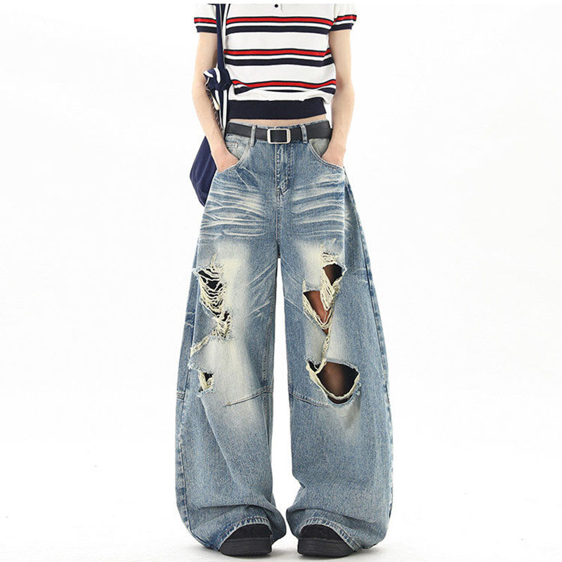 Jean déchiré style streetwear  - Street Fashion American avis et prix