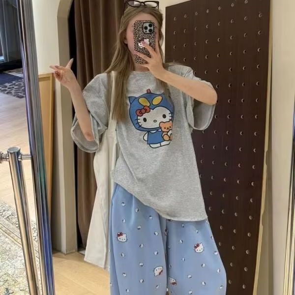 T-shirt imprimé Hello Kitty à  - Street Fashion Designer avis et prix