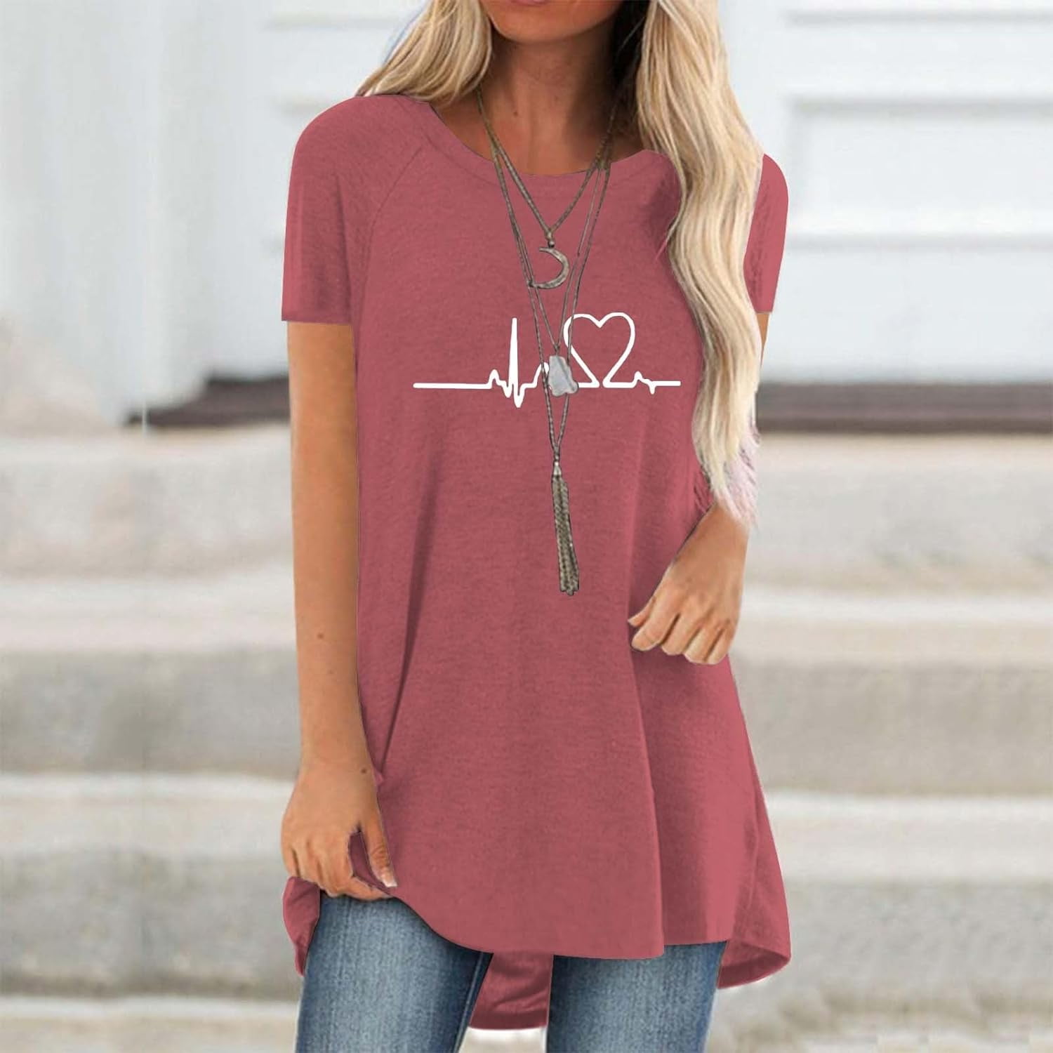T-Shirt à Manches Courtes pour - Longline Tee Oversized avis et prix