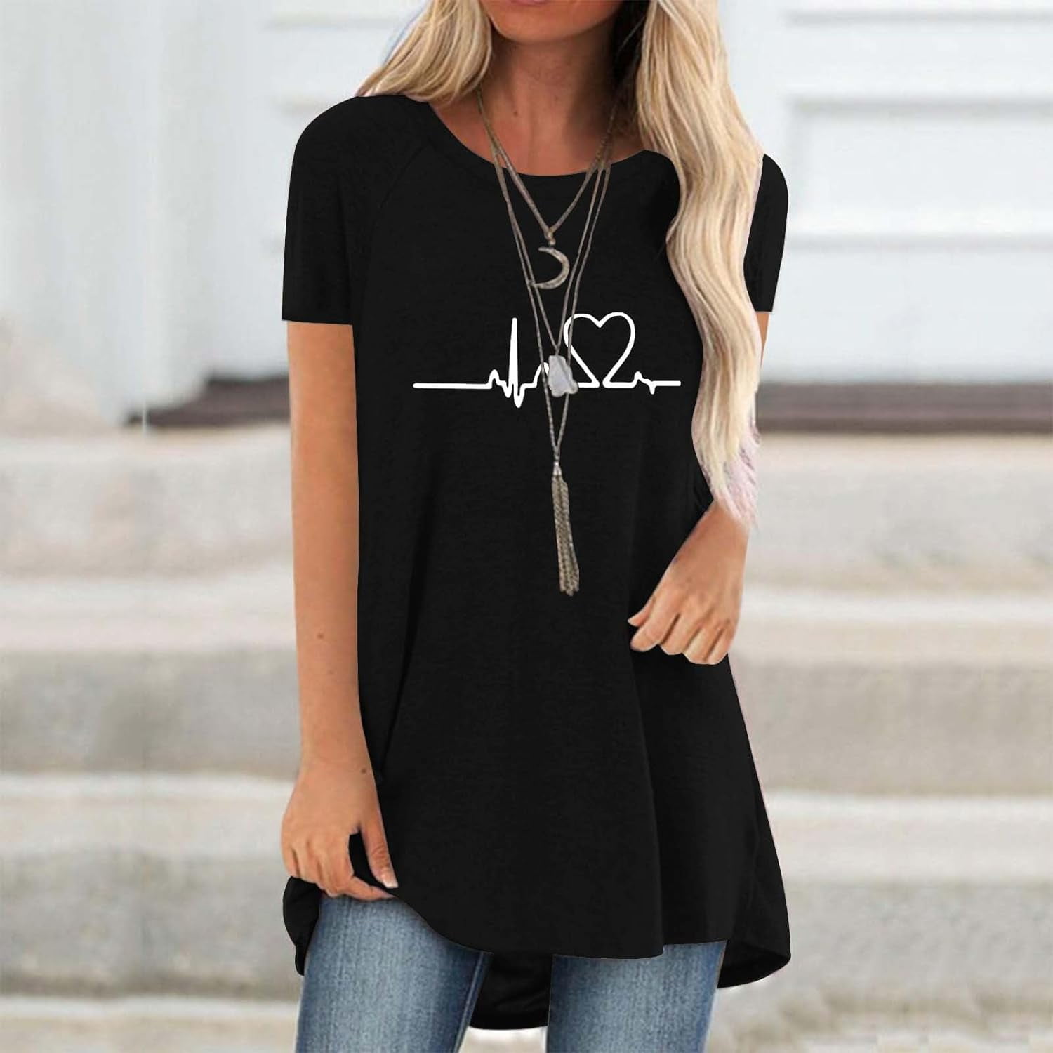 T-Shirt à Manches Courtes pour - Longline Tee Oversized avis et prix