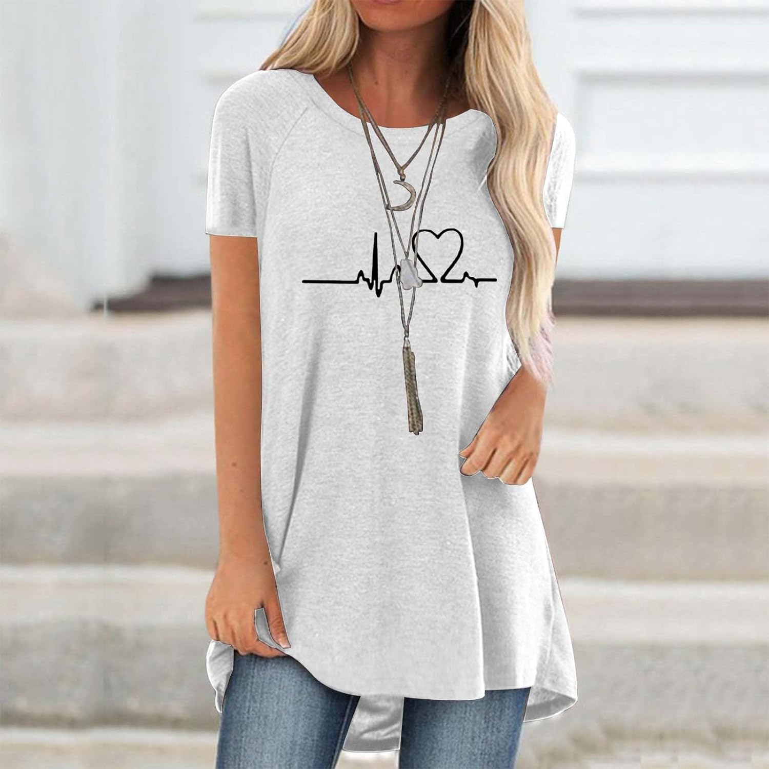 T-Shirt à Manches Courtes pour - Longline Tee Oversized avis et prix
