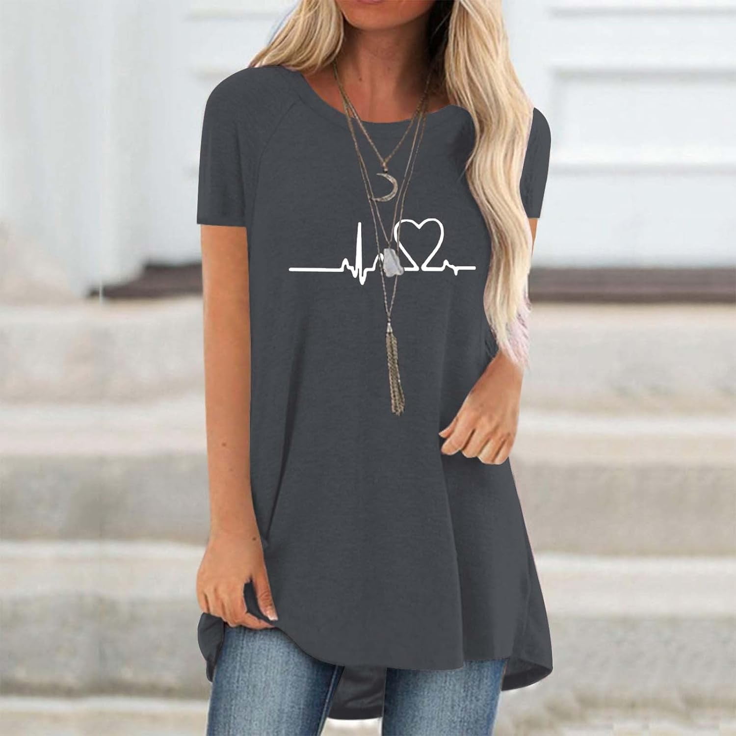 T-Shirt à Manches Courtes pour - Longline Tee Oversized avis et prix