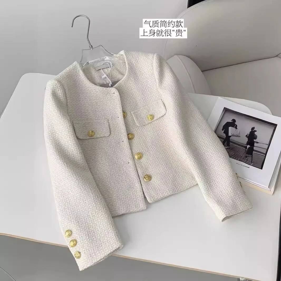 Veste en tweed à franges à car - Street Fashion Taiwan avis et prix