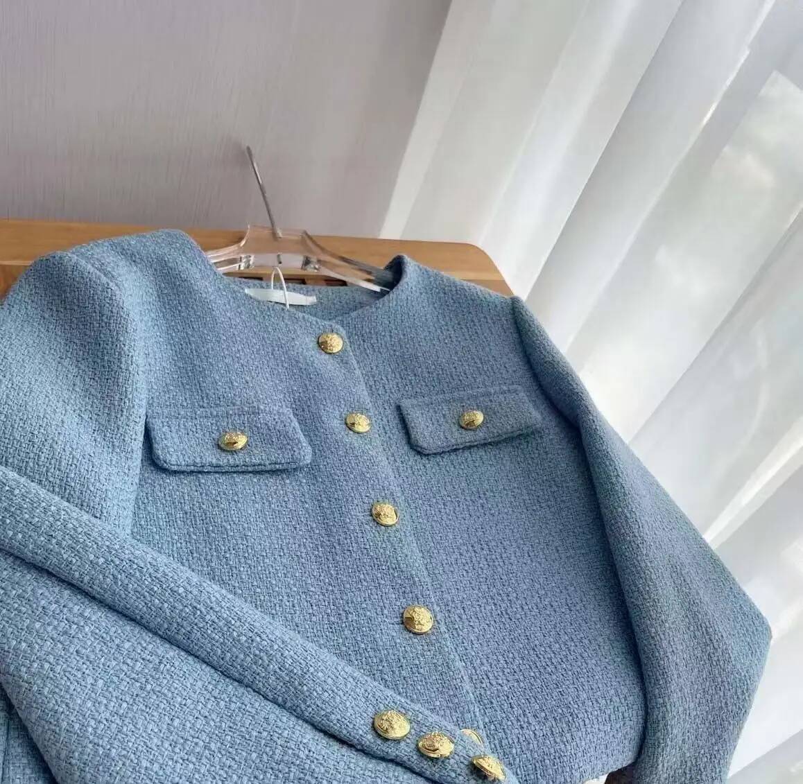Veste en tweed à franges à car - Street Fashion Taiwan avis et prix